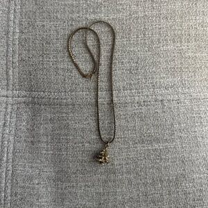 12k GF Necklace with Christmas Tree Several Different Colored Stones